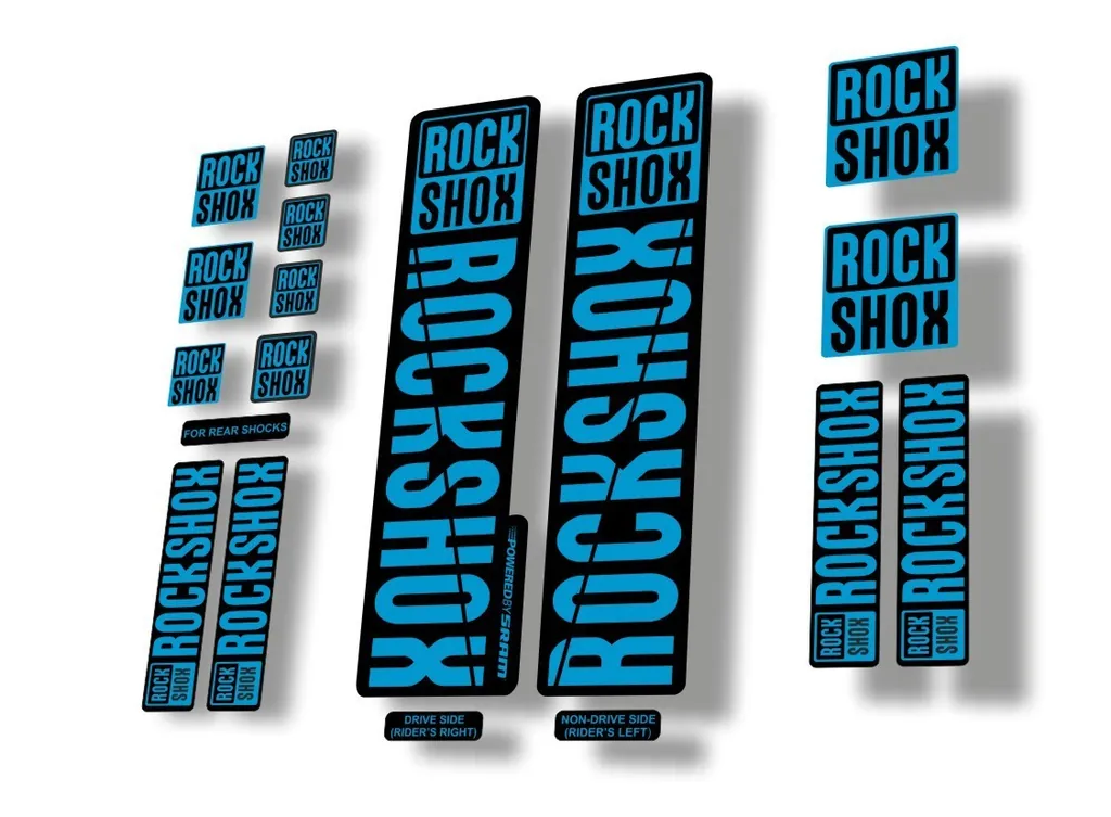 Rock Shox 2018 Decal Set For 30 32 RS1 Mountain Bike Cycling Sticker Blue
