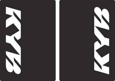KYB Motocross Upper Fork Decal Stickers Graphic Set Adhesive Black