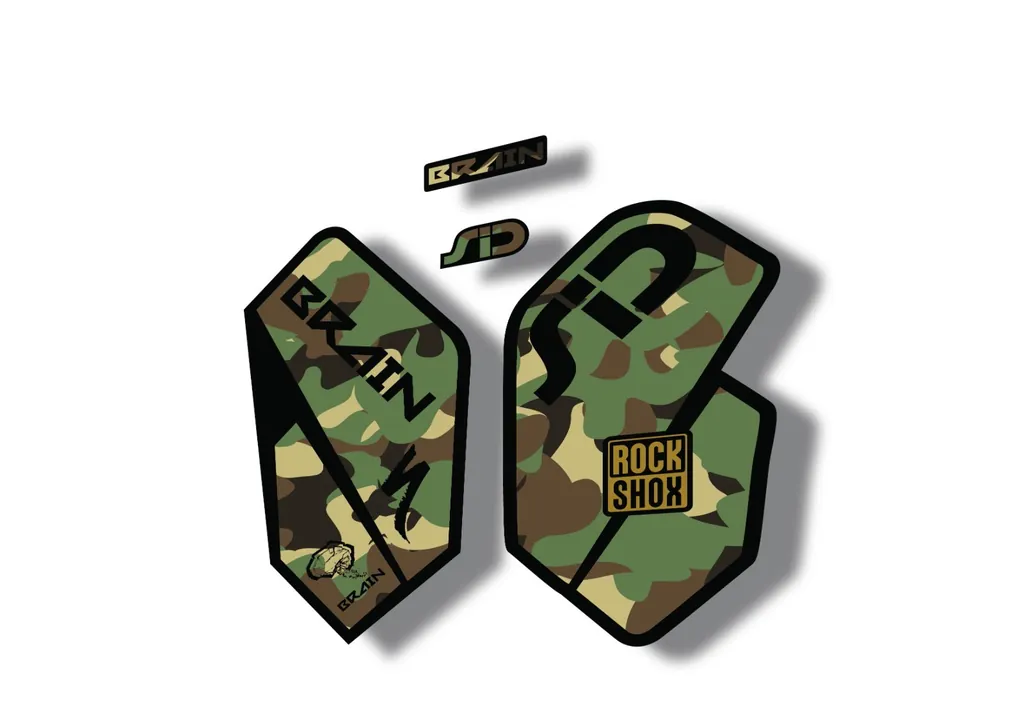 Rock Shox SID Brain 2012 Mountain Bike Cycling Decal Sticker Adhesive Camo