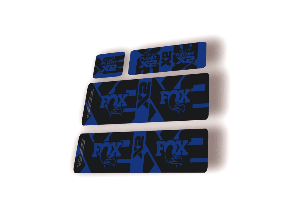 FOX Float X2 Elite 2026 Rear Shock Decal Sticker Kit Adhesive D. Blue