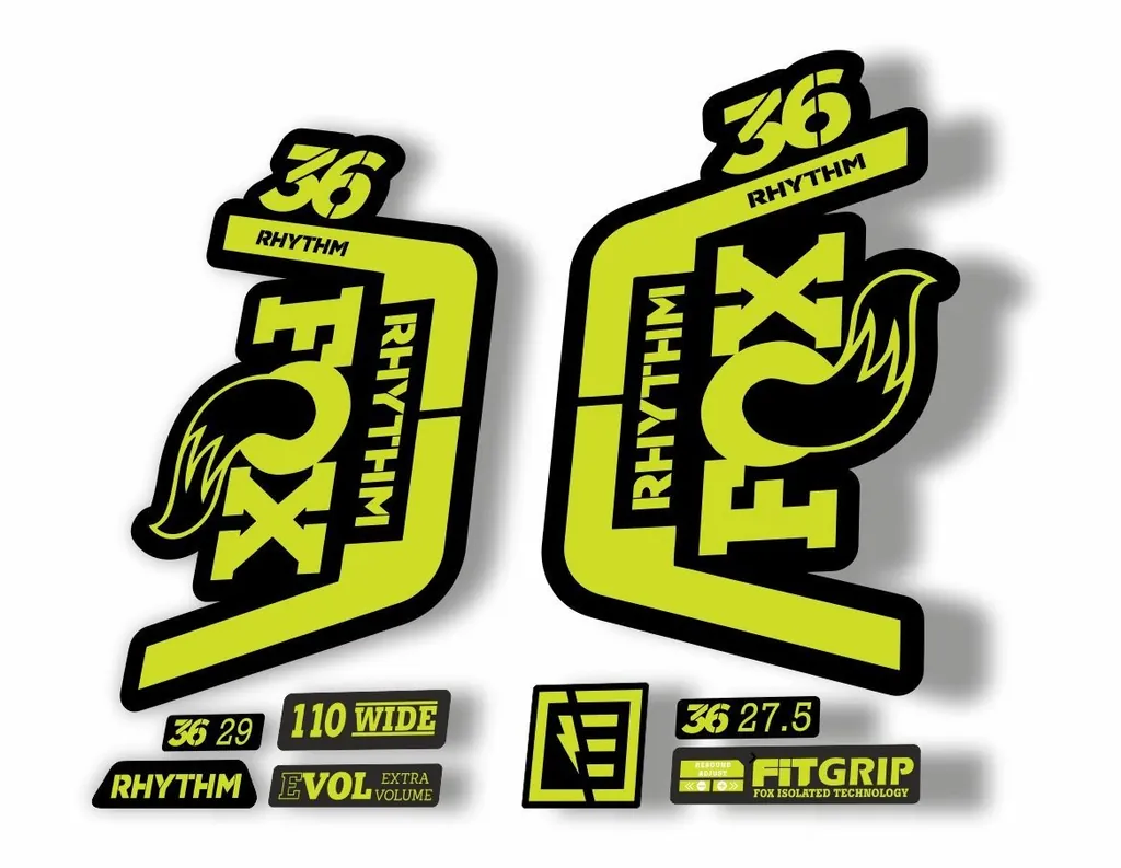 FOX 36 Rhythm 2019 Forks Suspension Factory Decal Sticker Adhesive Lime Green