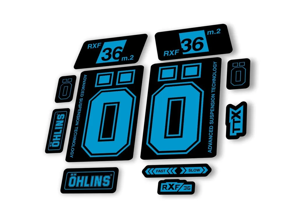 Ohlins RXF 36 M.2 2022 Fork Decal Mountain Bike Cycling Sticker Adhesive Blue