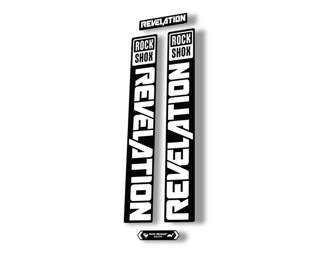 Rock Shox REVELATION 2021 Fork Decal Mountain Bike Sticker Adhesive White