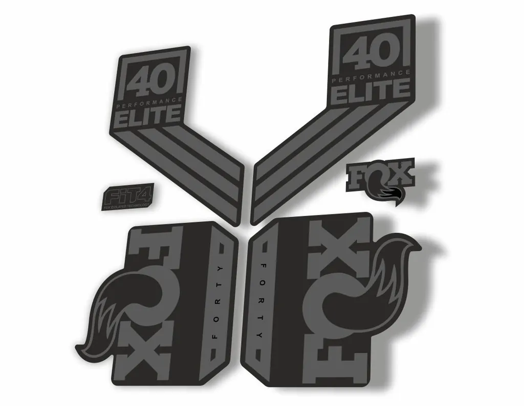 FOX 40 Elite Performance 2017-18 Fork Suspension Fctory Decal Sticker Gray