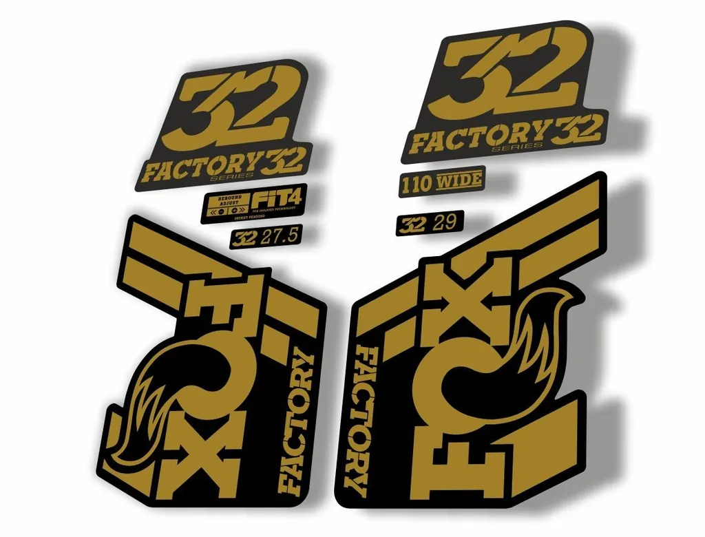 FOX 32 Float 2018-19 Forks Suspension Factory Decal Sticker Adhesive Gold
