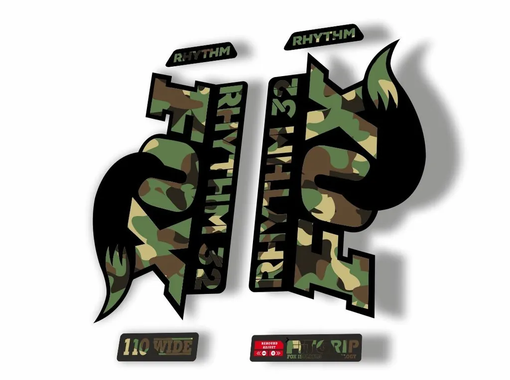 FOX 32 Rhythm 2018 Forks Suspension Factory Decal Sticker Adhesive Camuflage