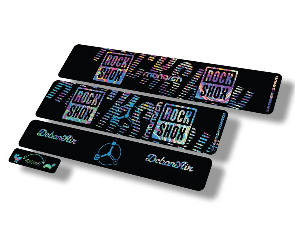 Rock Shox MONARCH 2020 RT3 Rear Shock Decal Sticker Adhesive Set Oil Slick1