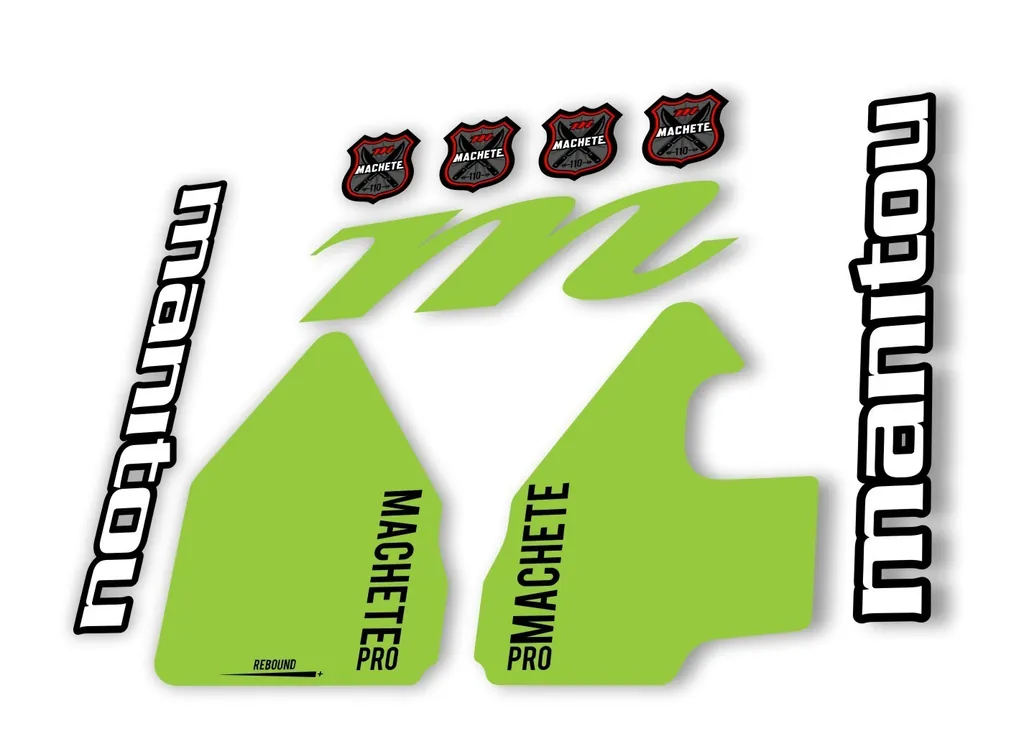 Manitou Machette 110 Pro 2020 Fork Suspension Decal Kit Sticker Green