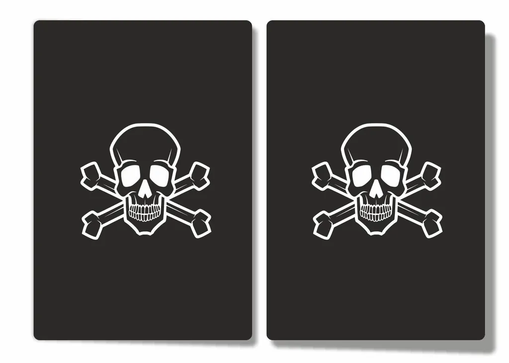 Upper Fork Custom Suspension Bike Decal Stickers Set Adhesive Skull Theme 1