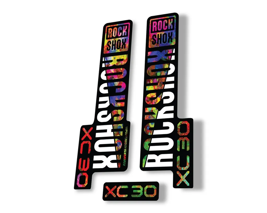 Rock Shox XC 30 2020 Fork Decal Mountain Bike Cycling Sticker Adhesive Oil Slick
