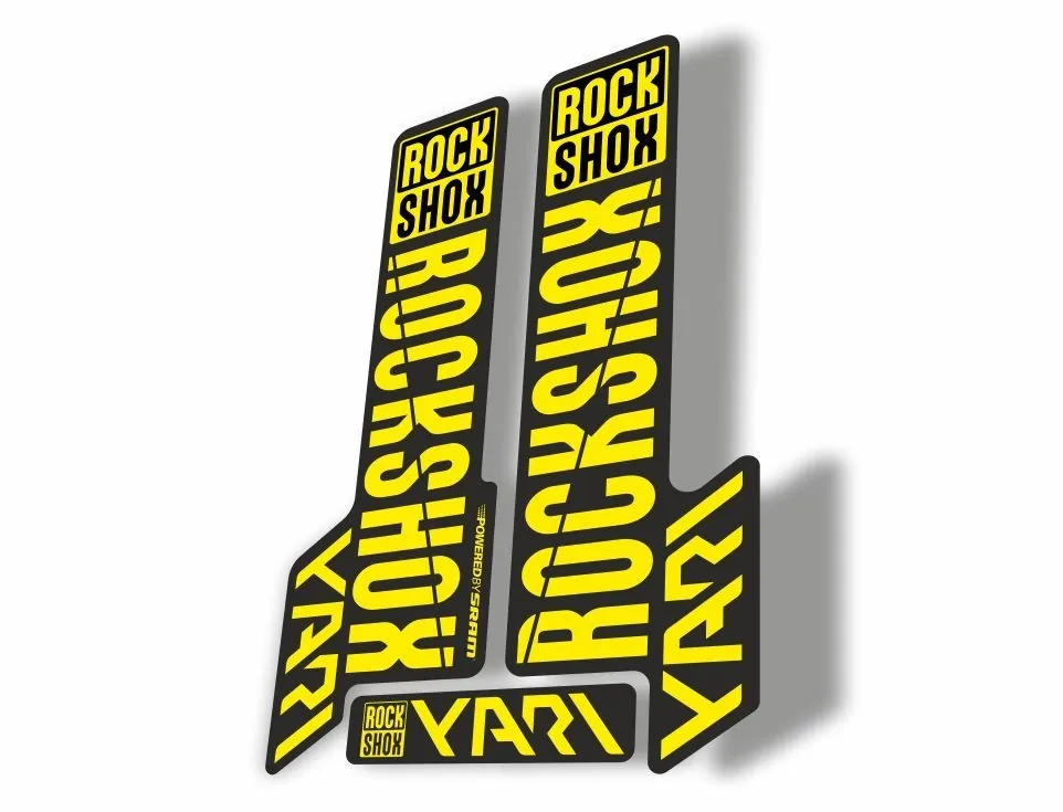 Rock Shox YARI 2018 Fork Decal Mountain Bike Cycling Sticker Adhesive Yellow