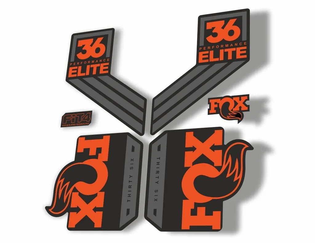FOX 36 Elite Performance 2017-18 Fork Suspension Factory Decal Sticker Orange 1