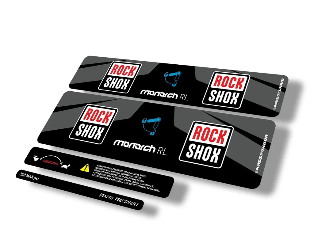 Rock Shox MONARCH RL 2016 Rear Shock Suspension Decal Sticker Adhesive Gray