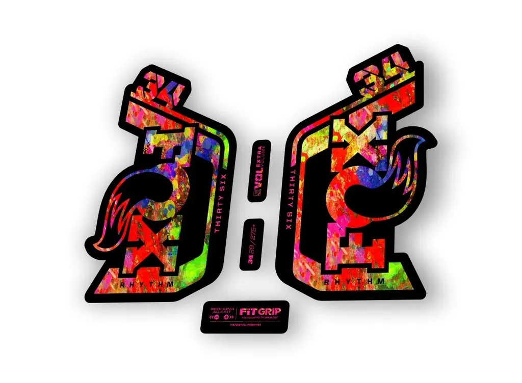Fox 34 Rhythm 2024 Fork Suspension Factory Decal Sticker Adhesive Oil Slick