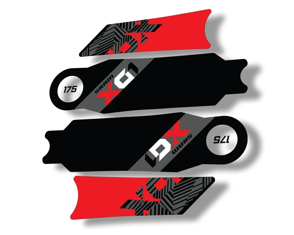 Crank Set Stickers Decals MTB Sram X01 Eagle 2018 Bicycle Adhesive 2Pcs Red