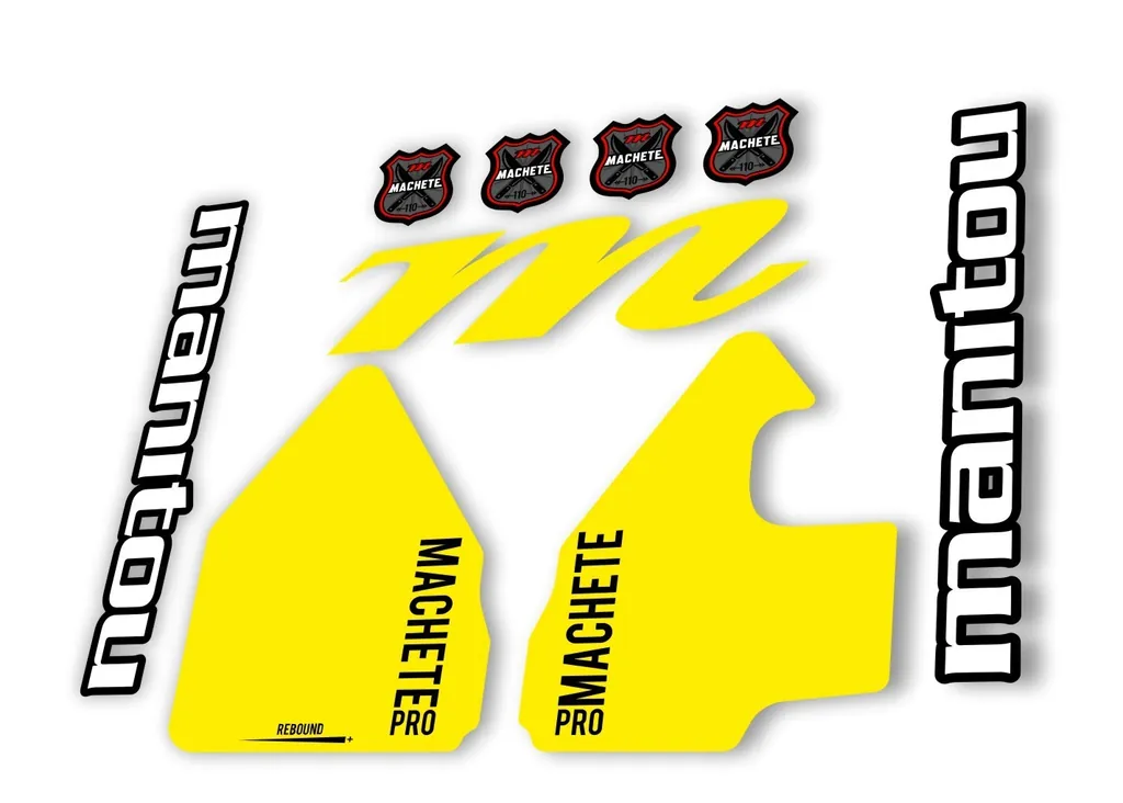 Manitou Machette 110 Pro 2020 Fork Suspension Decal Kit Sticker Yellow