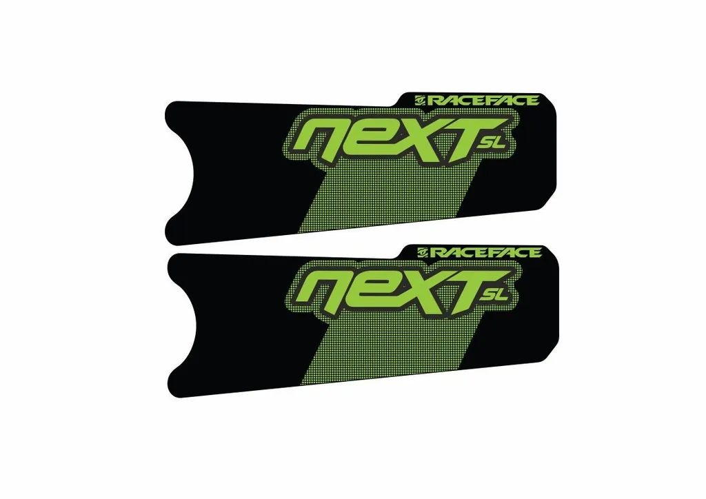 Race Face Next SL Crank Decals Set Sticker Mountain Bike Adhesive Green 2Pcs