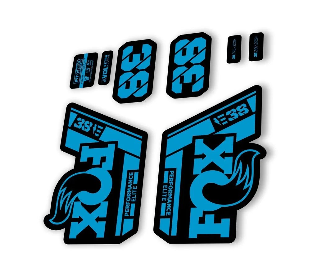FOX 38 P. Elite E Bike 2021 Forks Suspension Factory Decal Sticker Blue
