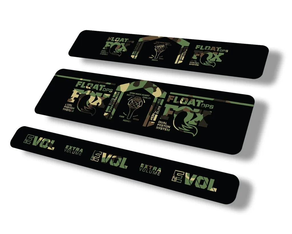 FOX Float DPS 2021 Performance Elite Rear Shock Suspension Sticker Decal Camo