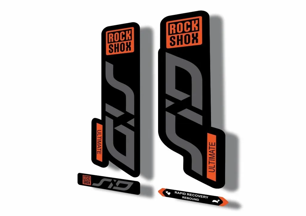 Rock Shox SID 2020 ULTIMATE Mountain Bike Cycling Decal Sticker Orange Gray