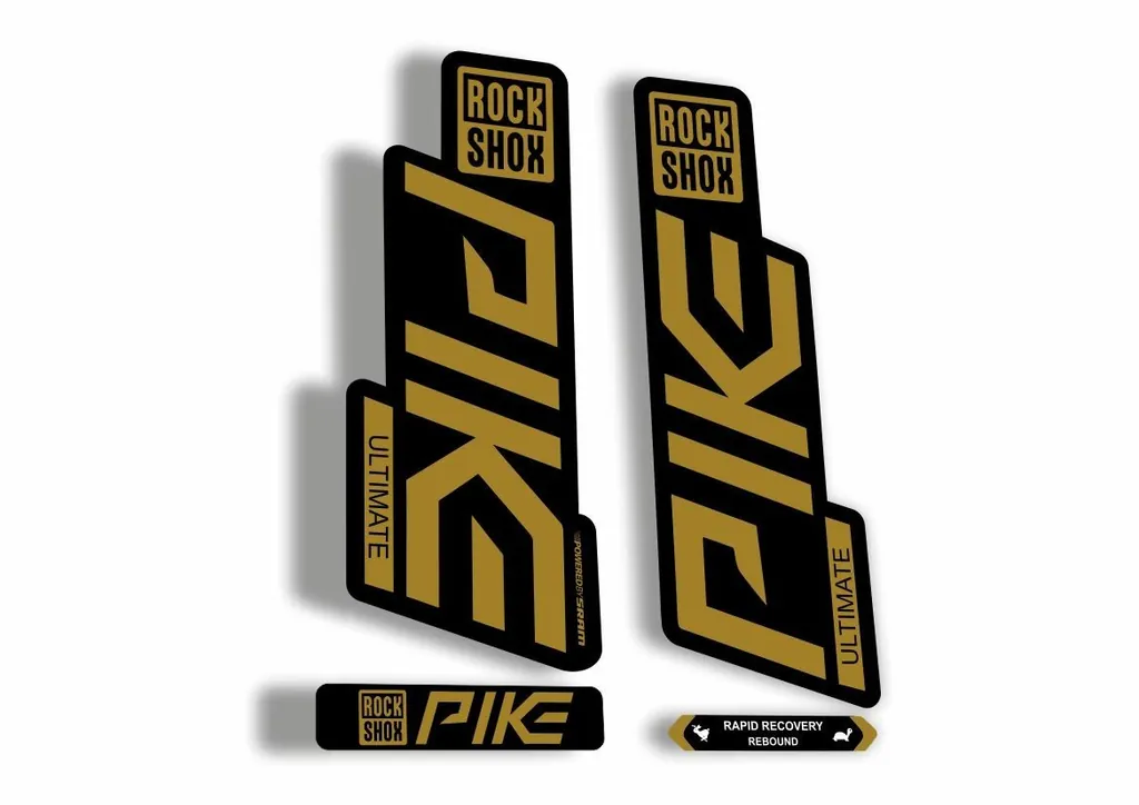 Rock Shox PIKE 2020 ULTIMATE Mountain Bike Cycling Fork MTB Decal Sticker Gold