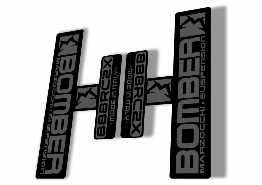 Marzocchi Bomber 888 RC2X 2006 Fork Suspension Sticker Decal Kit Adhesive Gray