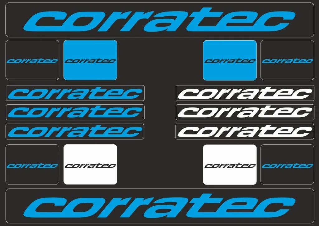 Bicycle Vinyl Frame Stickers Custom Compatible with CORRATEC Blue