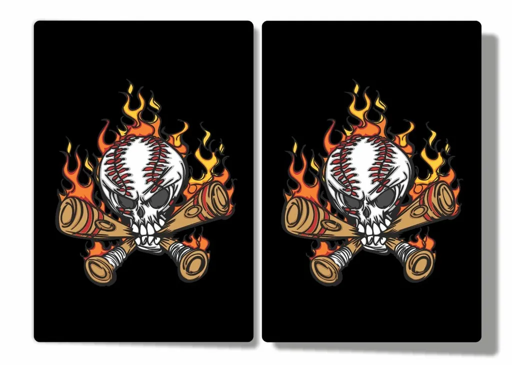 Upper Fork Custom Suspension Bike Decal Stickers Set Adhesive Skull Theme 4