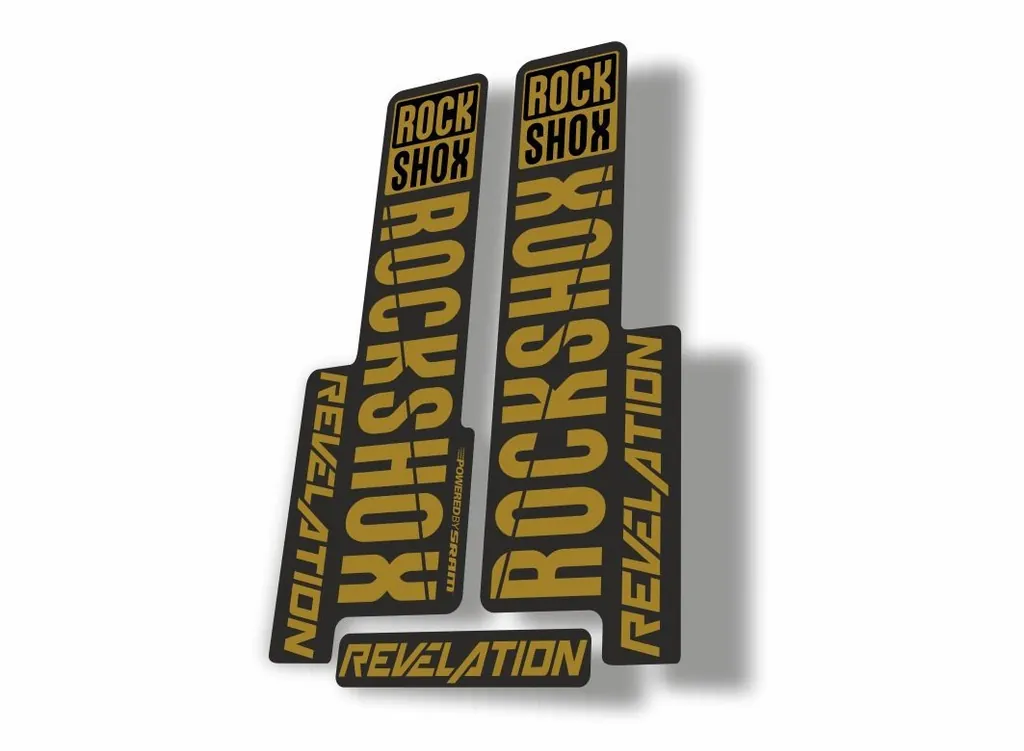 Rock Shox REVELATION 2018 Fork Decal Mountain Bike Cycling Sticker Gold