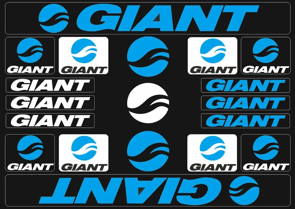 Bicycle Vinyl Frame Stickers – Compatible with GIANT Bikes – Blue