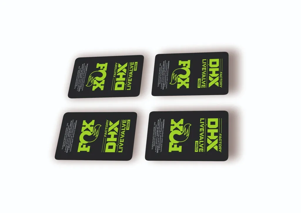 FOX DHX 2025 Factory Live Valve NEO Rear Shock Decal Sticker Kit Adhesive Green