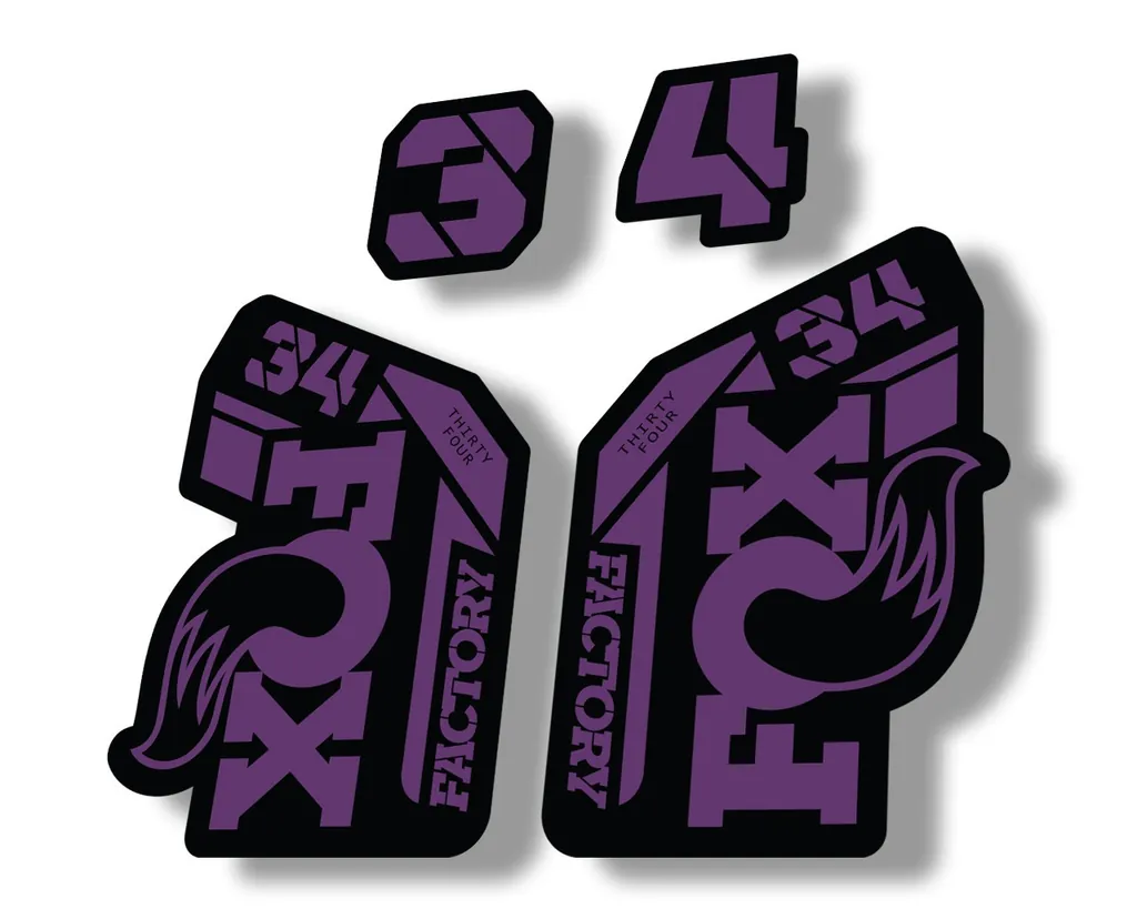 FOX 34 2021 Factory Forks Suspension Decal Sticker Purple