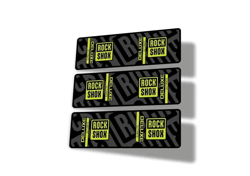 Rock Shox 2023 Deluxe Ultimate Rear Shock Decal Sticker Adhesive Set Lime Green