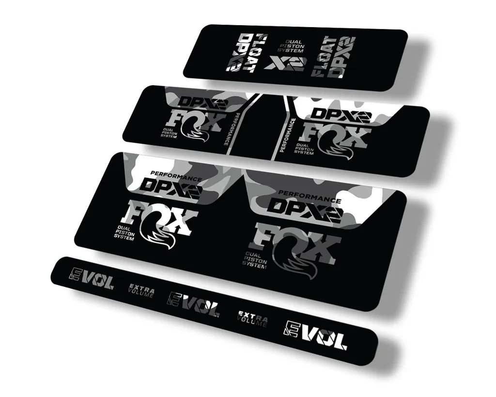 FOX Float DPX2 2021 Performance Rear Shock Suspension Sticker Decal White Camo