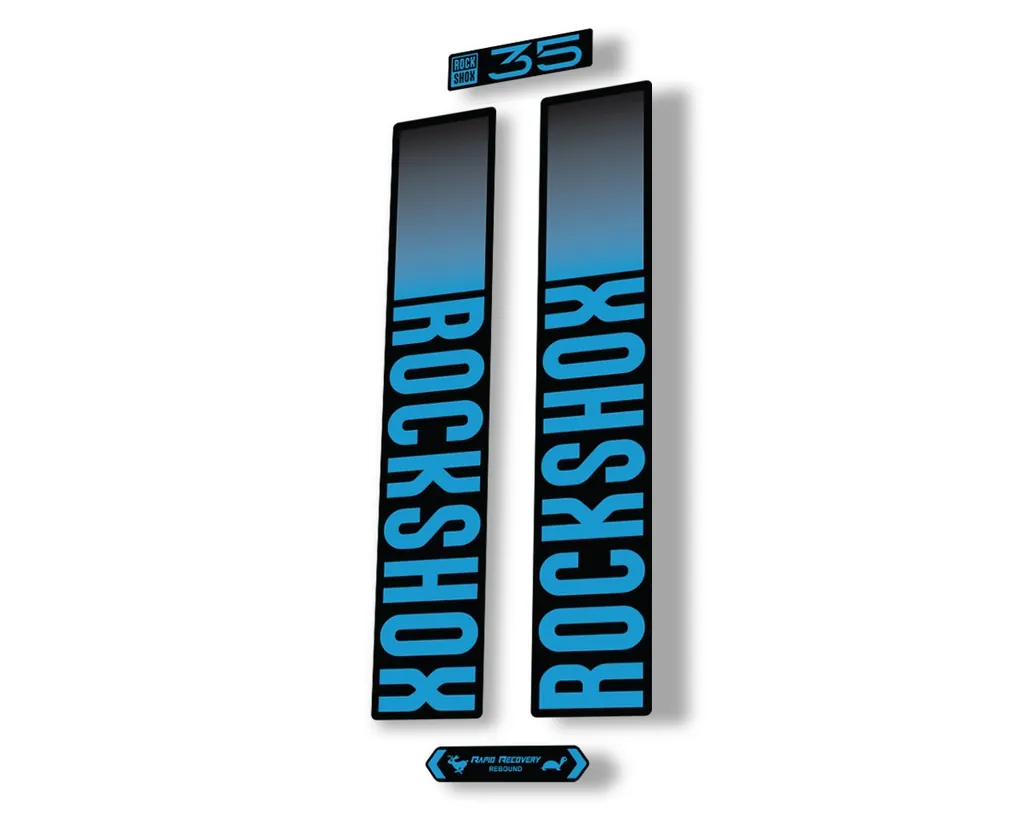 Rock Shox 35 2021 Fork Decal Mountain Bike Cycling Sticker Adhesive Blue