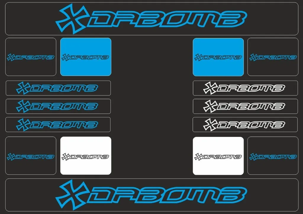 Bicycle Vinyl Frame Stickers – Compatible with DABOMB Bikes – Blue