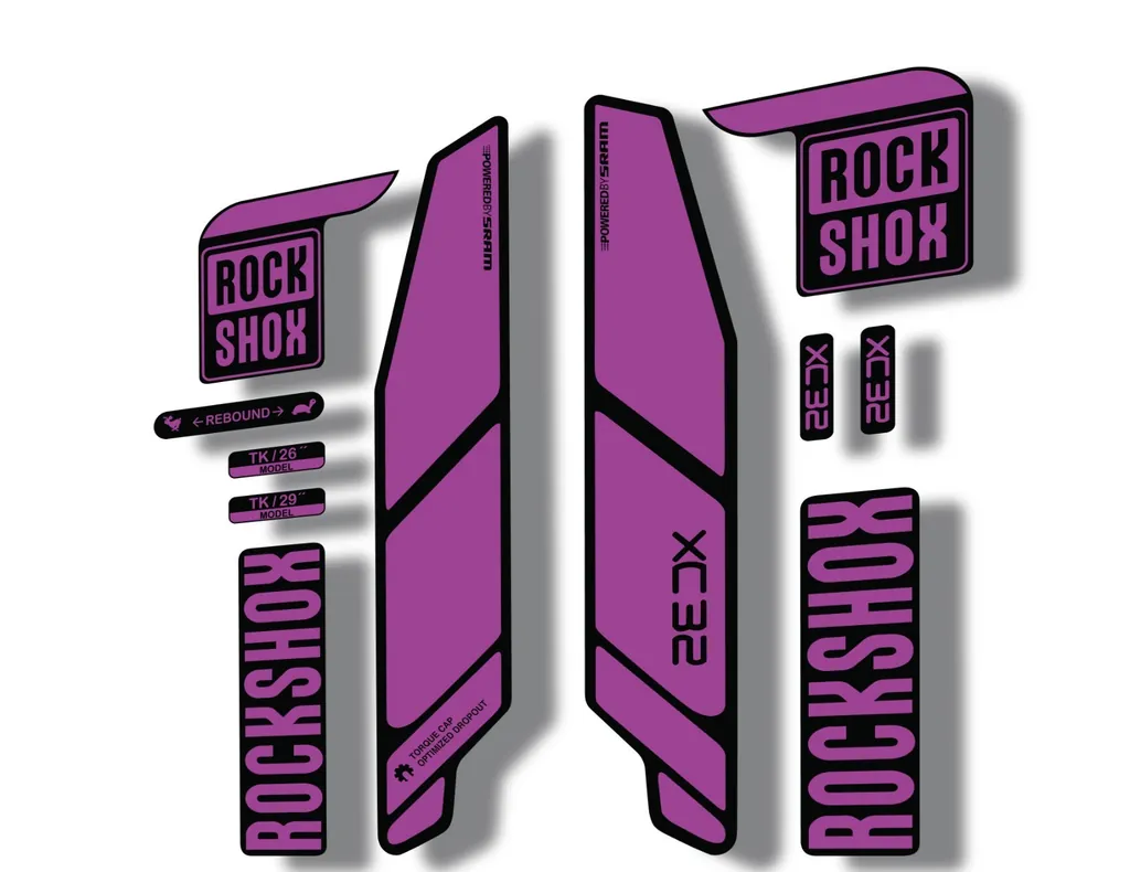 Rock Shox XC32 2014 Fork Decal Mountain Bike Cycling Sticker Adhesive Purple