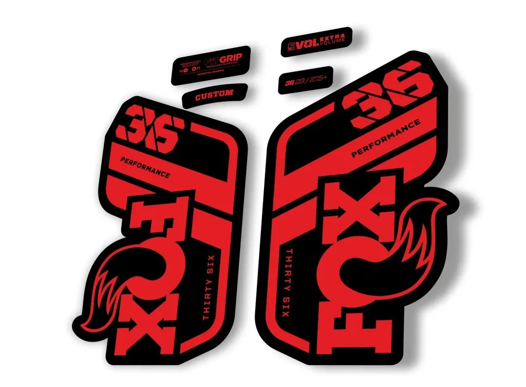 FOX 36 Performance 2021 Factory Fork Decals Suspension Sticker Red