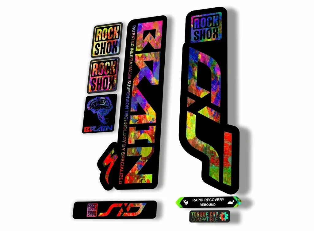 Rock Shox SID Brain ULTIMATE 2020 Mountain Bike Cycling Decal Sticker Oil Slick