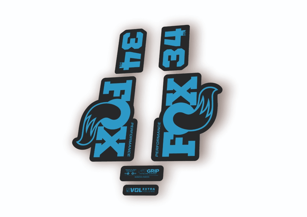 FOX 34 SL Performance 2026 Fork Factory Decal Sticker Adhesive Blue