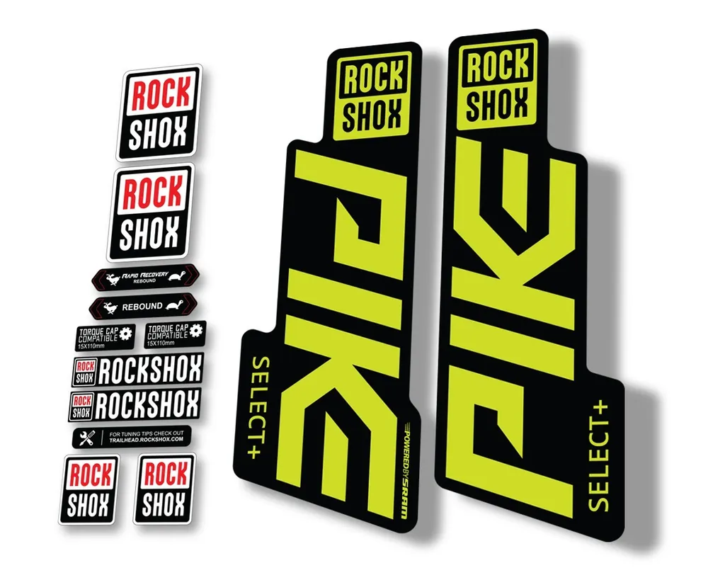 Rock Shox PIKE 2020 Select Plus + Mountain Bike Cycling Decal Sticker Lime Green