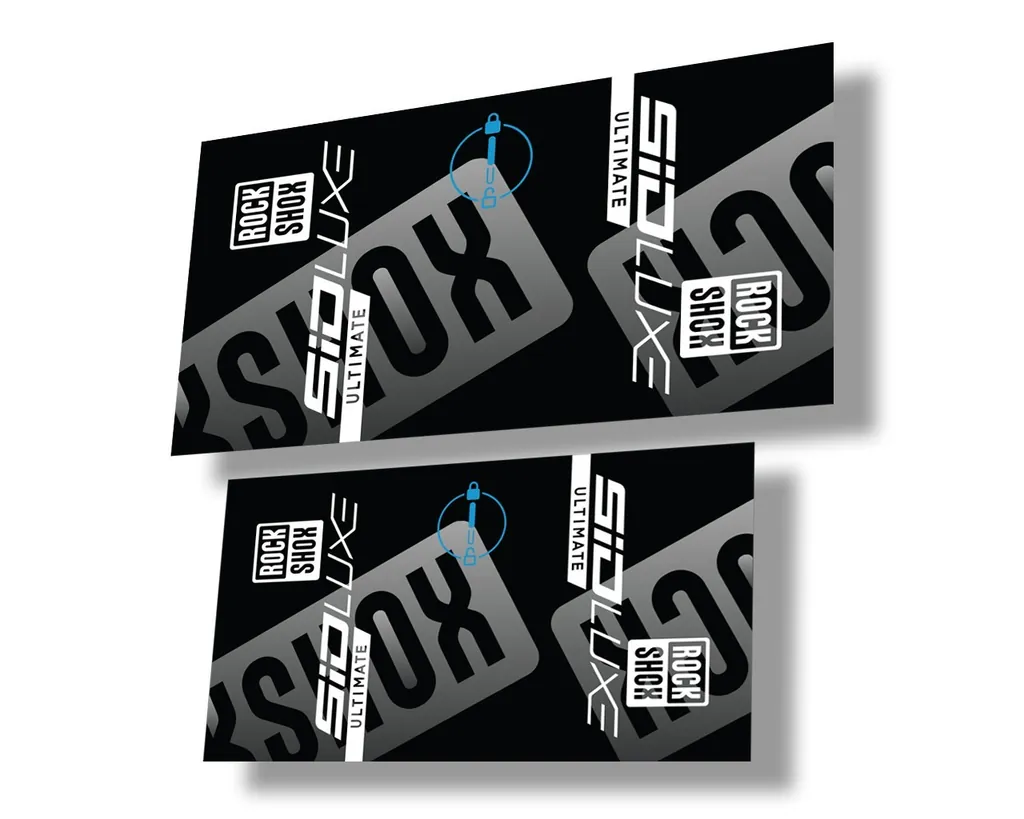Rock Shox 2021 SID LUXE ULTIMATE Rear Shock Decal Sticker White