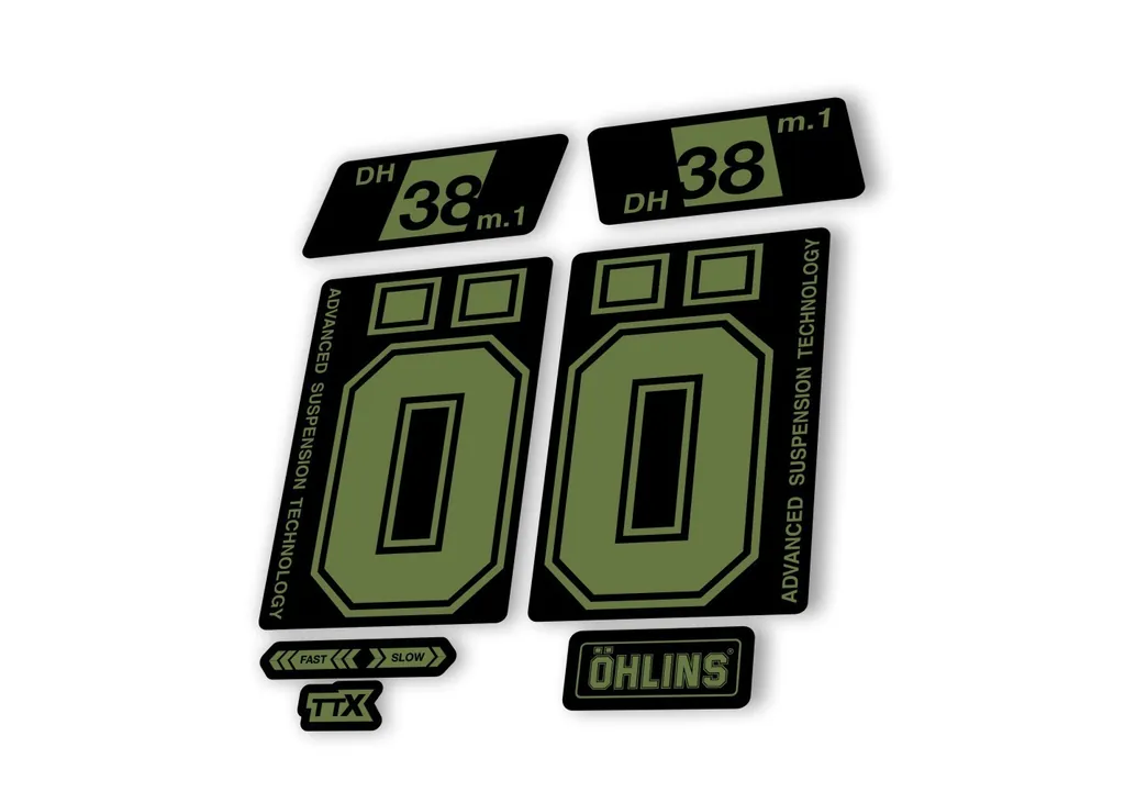 Ohlins DH38 M.1 2022 Fork Decal Mountain Bike Cycling Sticker Adhesive Olive