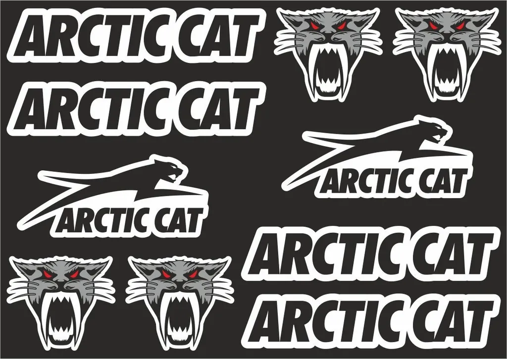 ARCTIC CAT Decal Set Sticker Vinyl Graphic Logo Adhesive High Quality 10 Pcs