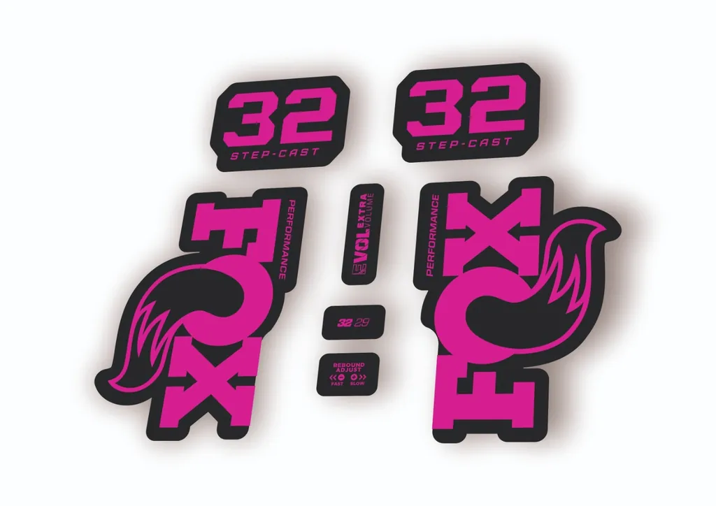 Fox 32 Step Cast Performance 2025 Fork Factory Decal Sticker Adhesive Pink