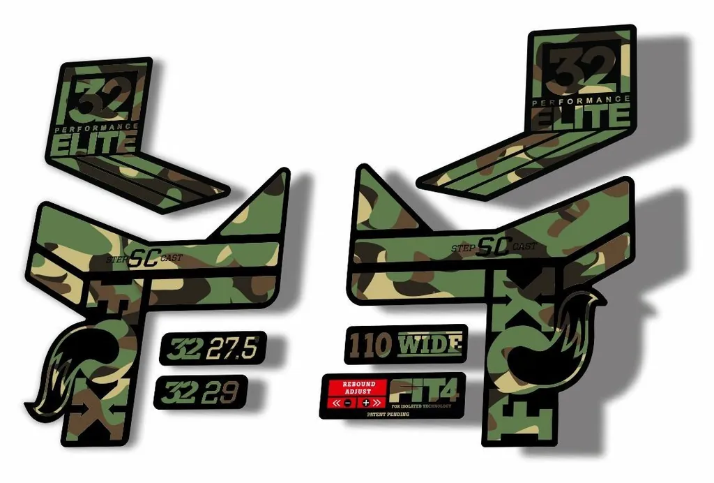 FOX 32 Step Cast SC EP  Fork Suspension Factory Decal Stickers Adhesive Camo