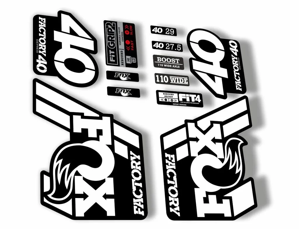 FOX 40 Float 2018-19 Forks Suspension Factory Decals Sticker Adhesive White