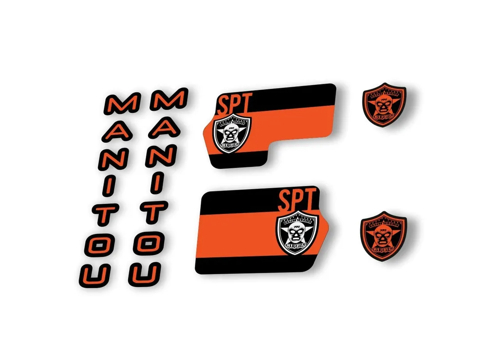 Manitou Circus Sport 2020 Fork Suspension Decal Kit Sticker Set Orange
