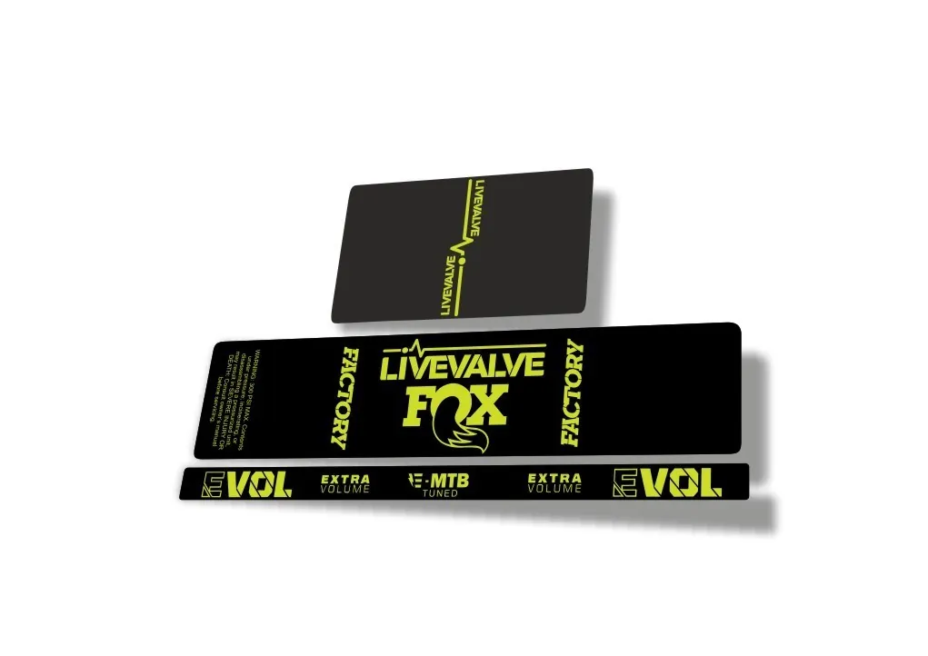 Fox 2022 Live Valve MTB Rear Shock Suspension Sticker Decal Lime Green