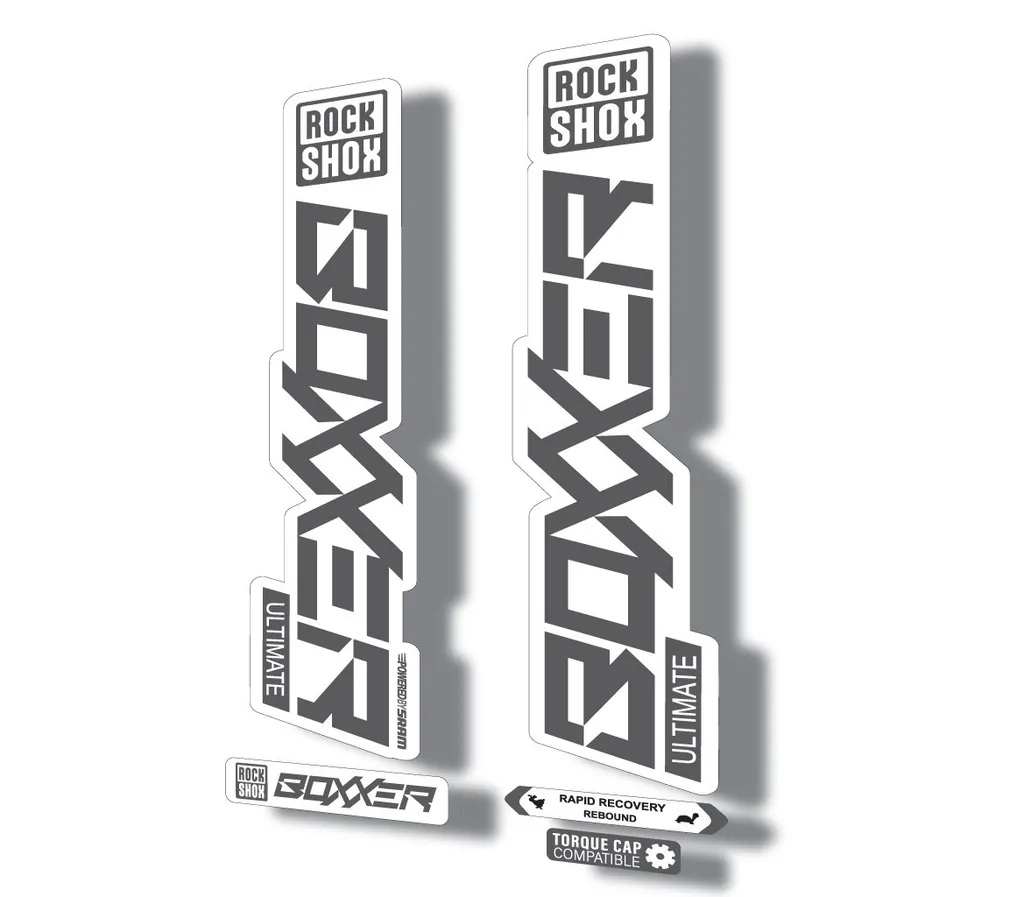 Rock Shox BOXXER 2020 ULTIMATE Mountain Bike Cycling Decal Adhesive White Gray